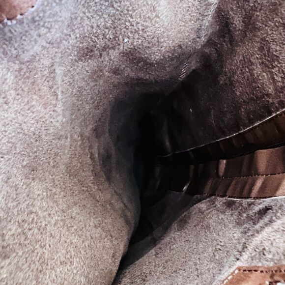 Arturo Chiang Fierce Whisky Brown Leather Zip Knee High Boots ~ Womens Size 8.5M - Picture 10 of 11